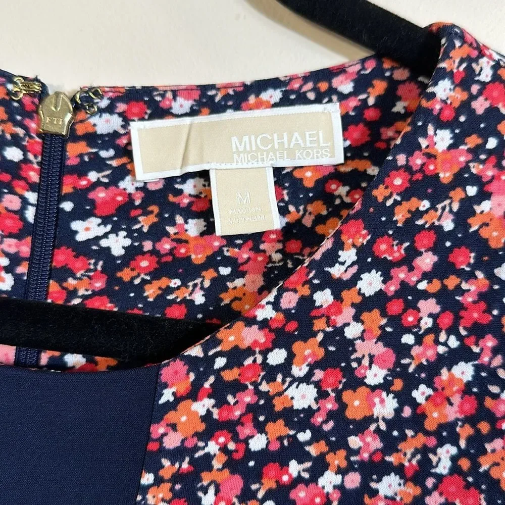 Michael Kors Floral Sleeveless Spring Mini Above the Knee Dress Women Medium